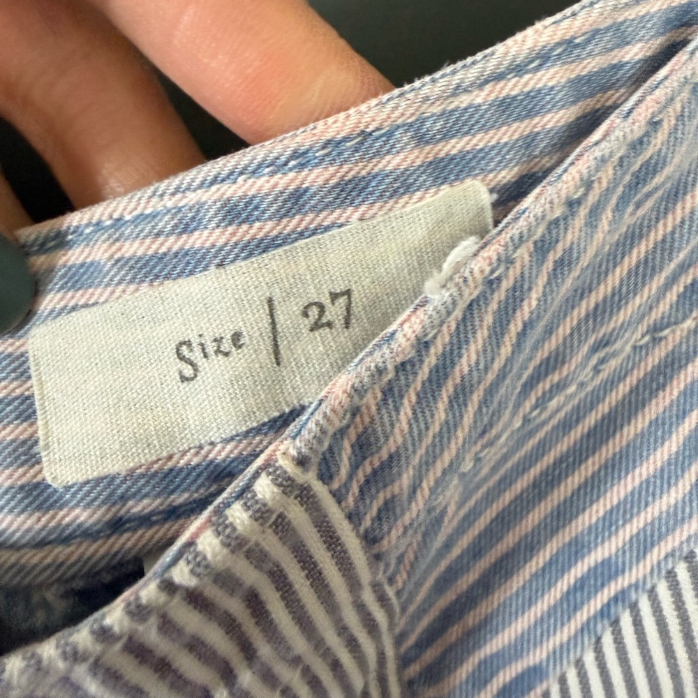 Anthropologie pilcro wideleg railroad Striped pants sz 27 / 4 / small - Picture 4 of 7